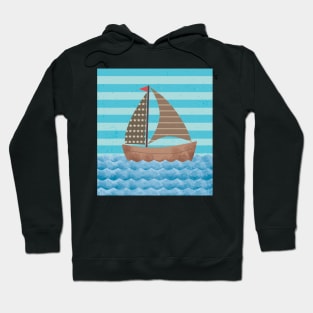 Sailboat in the sea Hoodie